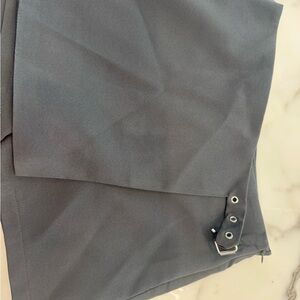 Gray Skort with Buckle Detail